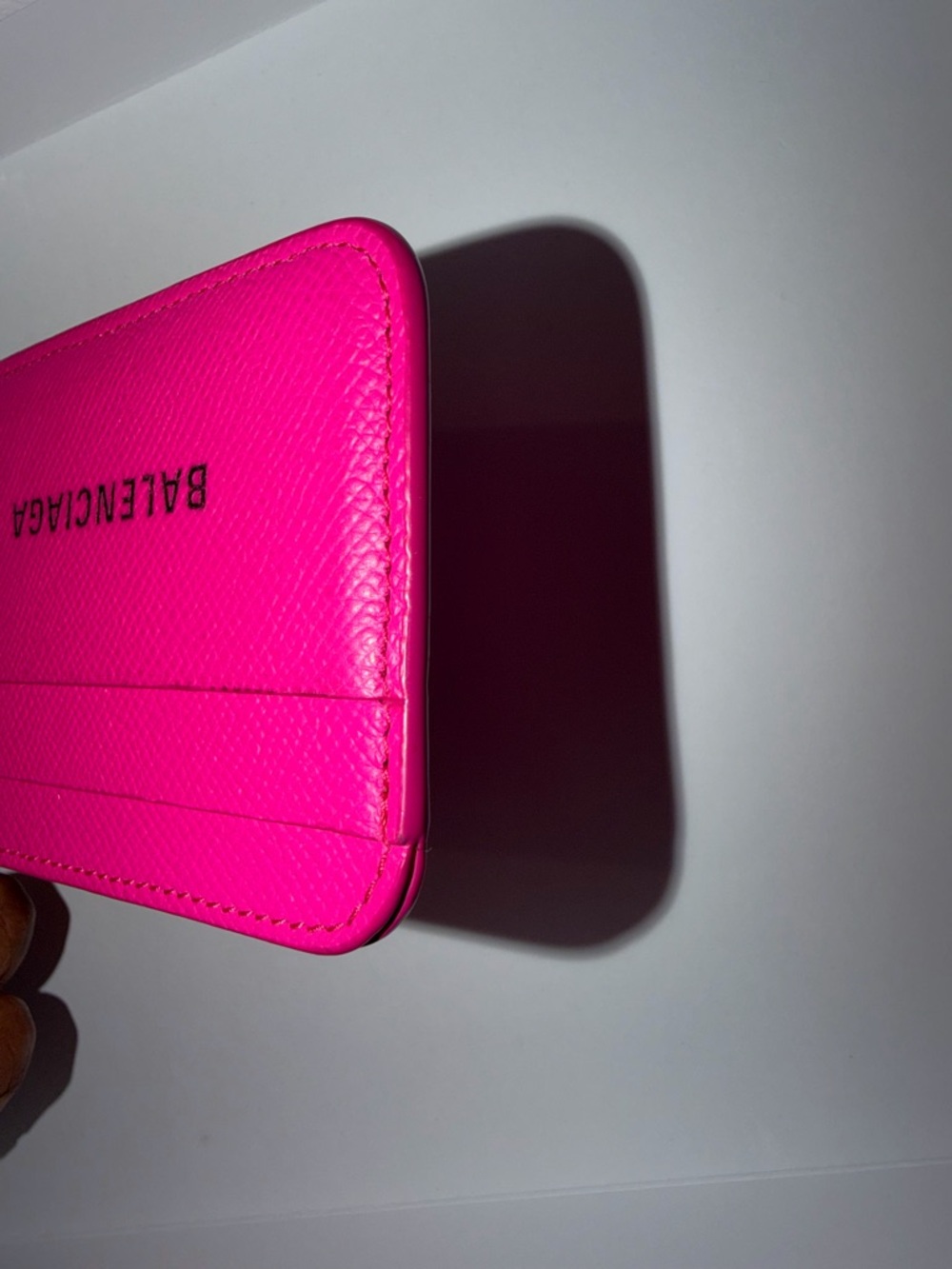 Balenciaga Hot Pink Leather Card Sleeve - Picture 4 of 9